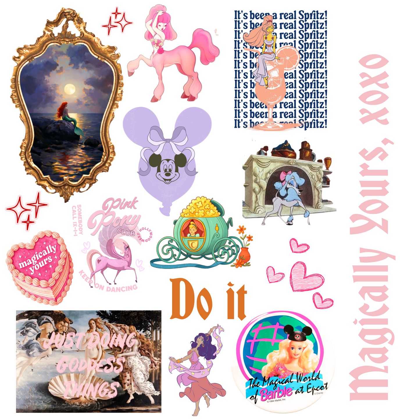Curated Sticker Packs - for mugs, plates, suitcases and more