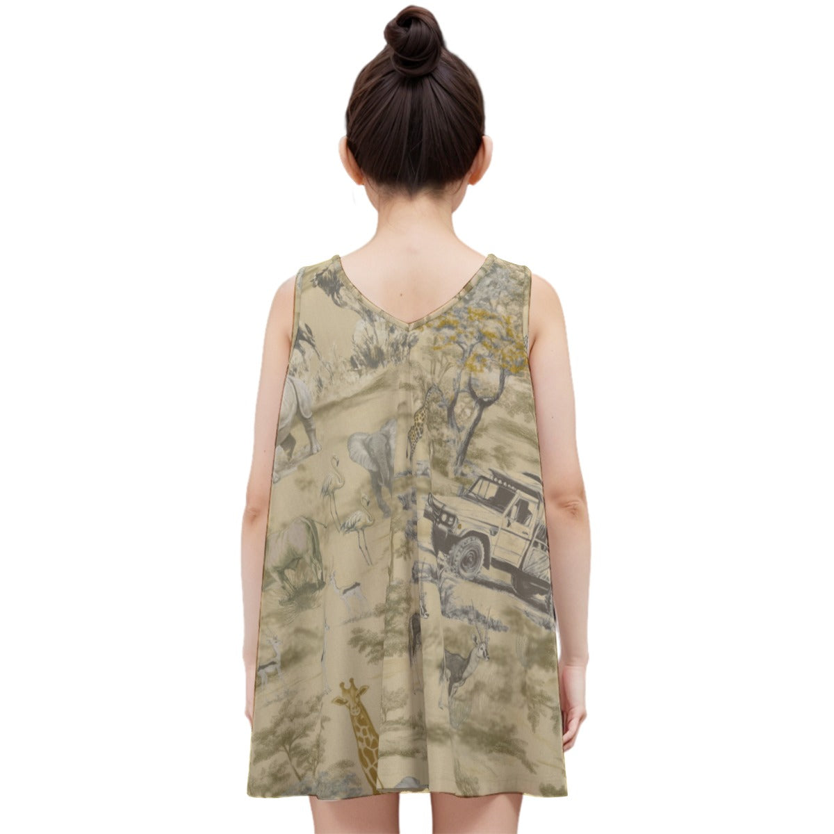 🐘 "Little Explorer" – Kilimanjaro Club Cotton Kiddo Dress