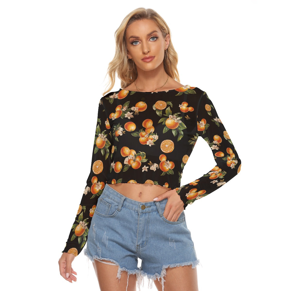 π Florida Fresh Mesh Crop β Citrus Chic with a Breezy Twist! πβ¨