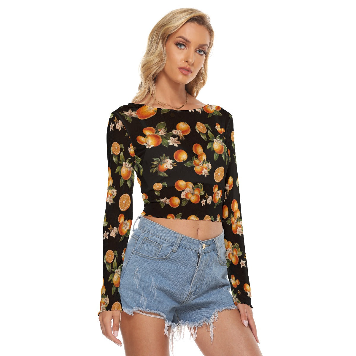 π Florida Fresh Mesh Crop β Citrus Chic with a Breezy Twist! πβ¨