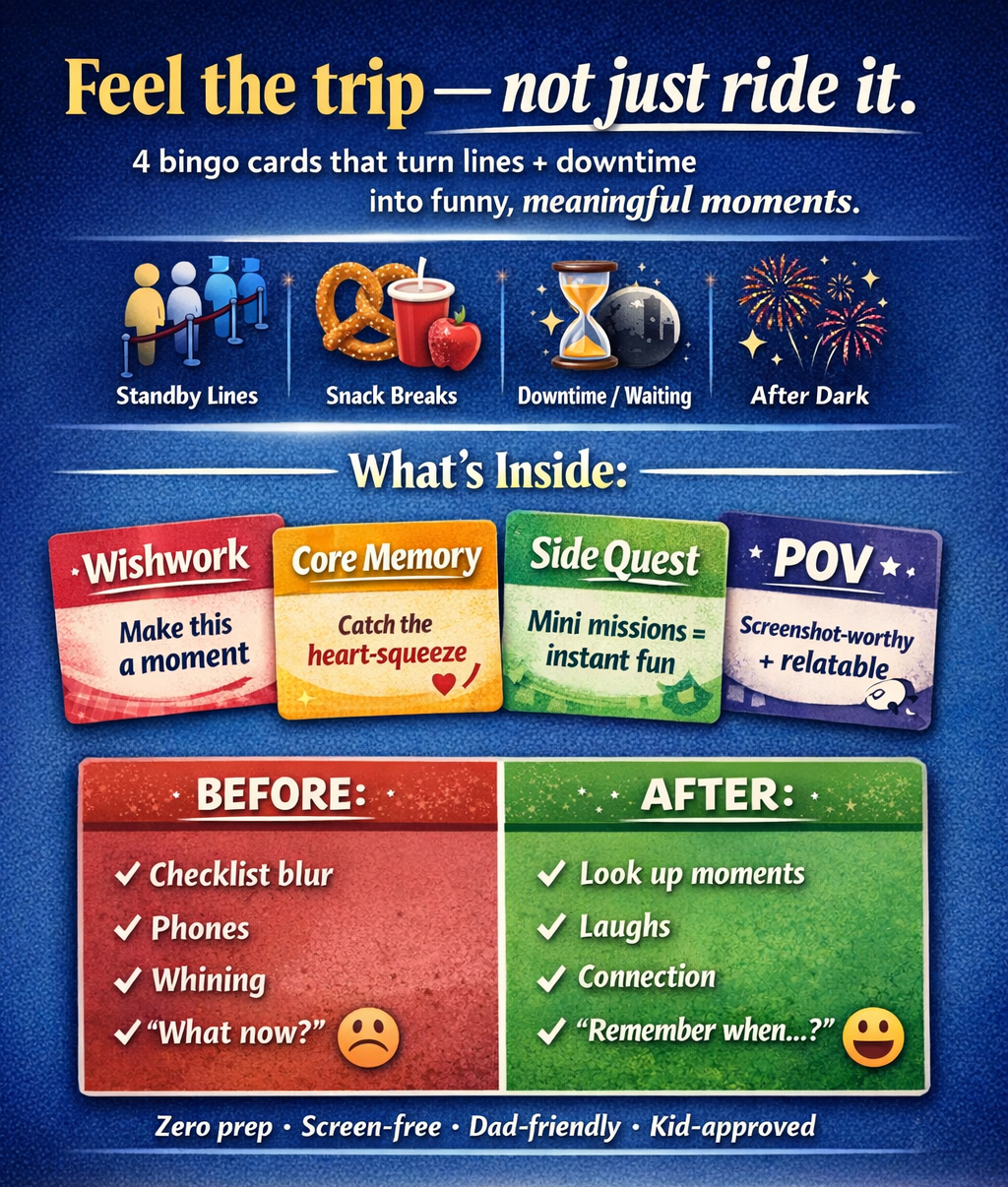 Feel the Trip: The Elevated Experience Pack Park Play Cards (digital)— Wishwork • Core Memory • Side Quest • POV