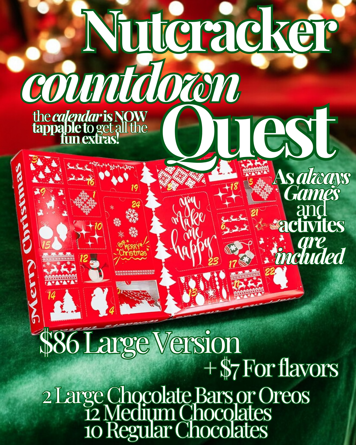Nutcracker Countdown Quest - 24 Day - Large Chocolate Advent Calendar