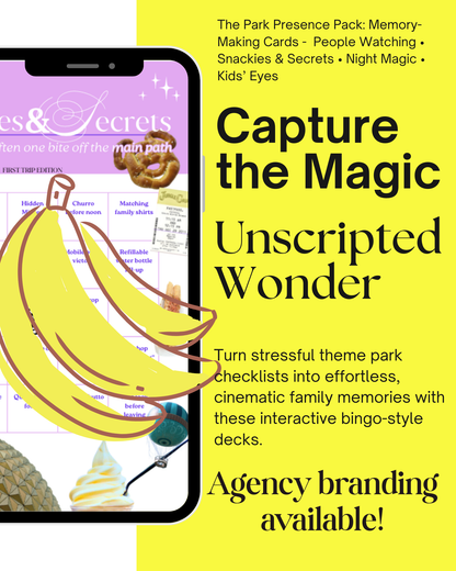 The Park Presence Pack: Memory-Making Cards -  People Watching • Snackies & Secrets • Night Magic • Kids’ Eyes