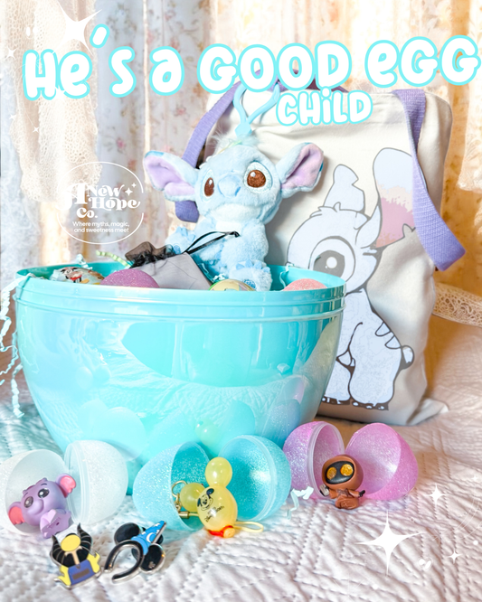 He's a Good Egg: Stitch or Pooh Easter Basket Children's Edition – Deposit Only