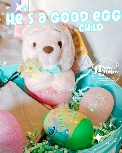 He's a Good Egg: Stitch or Pooh Easter Basket Children's Edition – Deposit Only