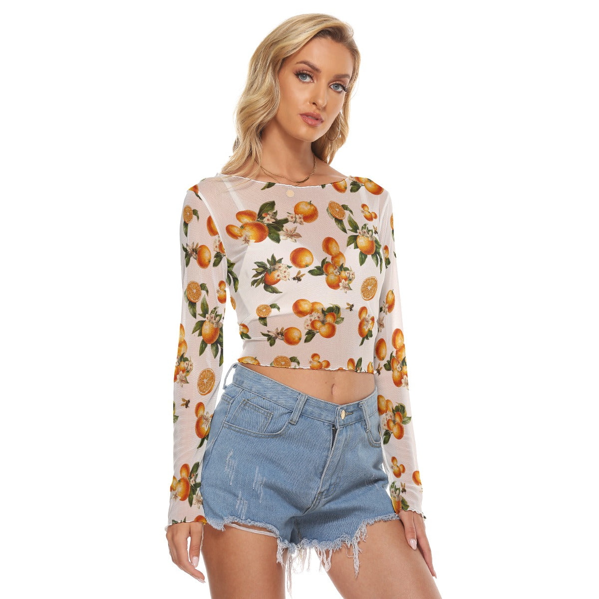 🍊 Florida Fresh Mesh Crop – Citrus Chic for Magical Getaways 🐝✨
