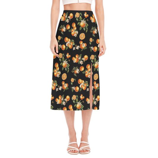 🍊 Florida Fresh Midi Skirt (Black) – Breezy, Flattering & Perfect for Every Adventure! 🐝✨