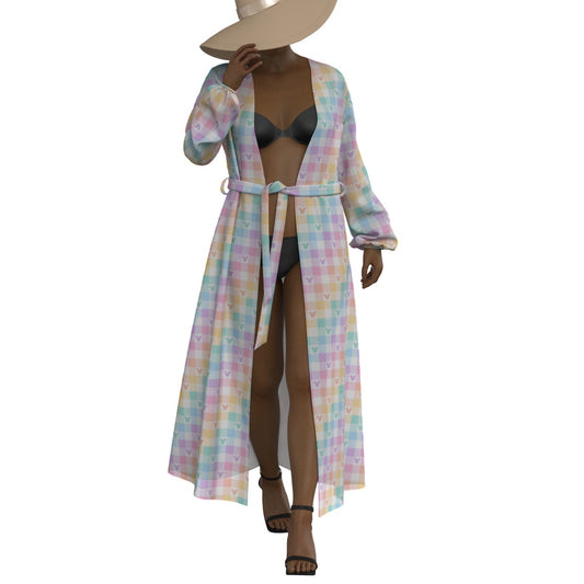 🌈 Main Street Pastels Chiffon Robe – Lightweight, Whimsical, & Ready for the Parks or the Pool! 🏖️