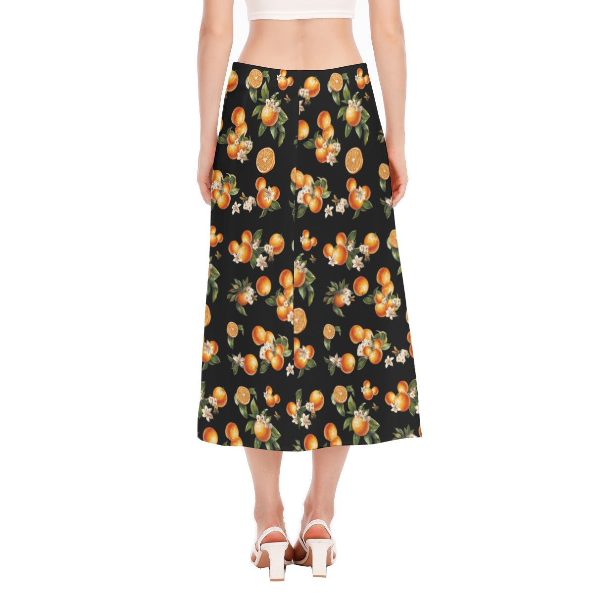 🍊 Florida Fresh Midi Skirt (Black) – Breezy, Flattering & Perfect for Every Adventure! 🐝✨