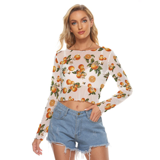 🍊 Florida Fresh Mesh Crop – Citrus Chic for Magical Getaways 🐝✨