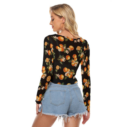 🍊 Florida Fresh Mesh Crop – Citrus Chic with a Breezy Twist! 🐝✨