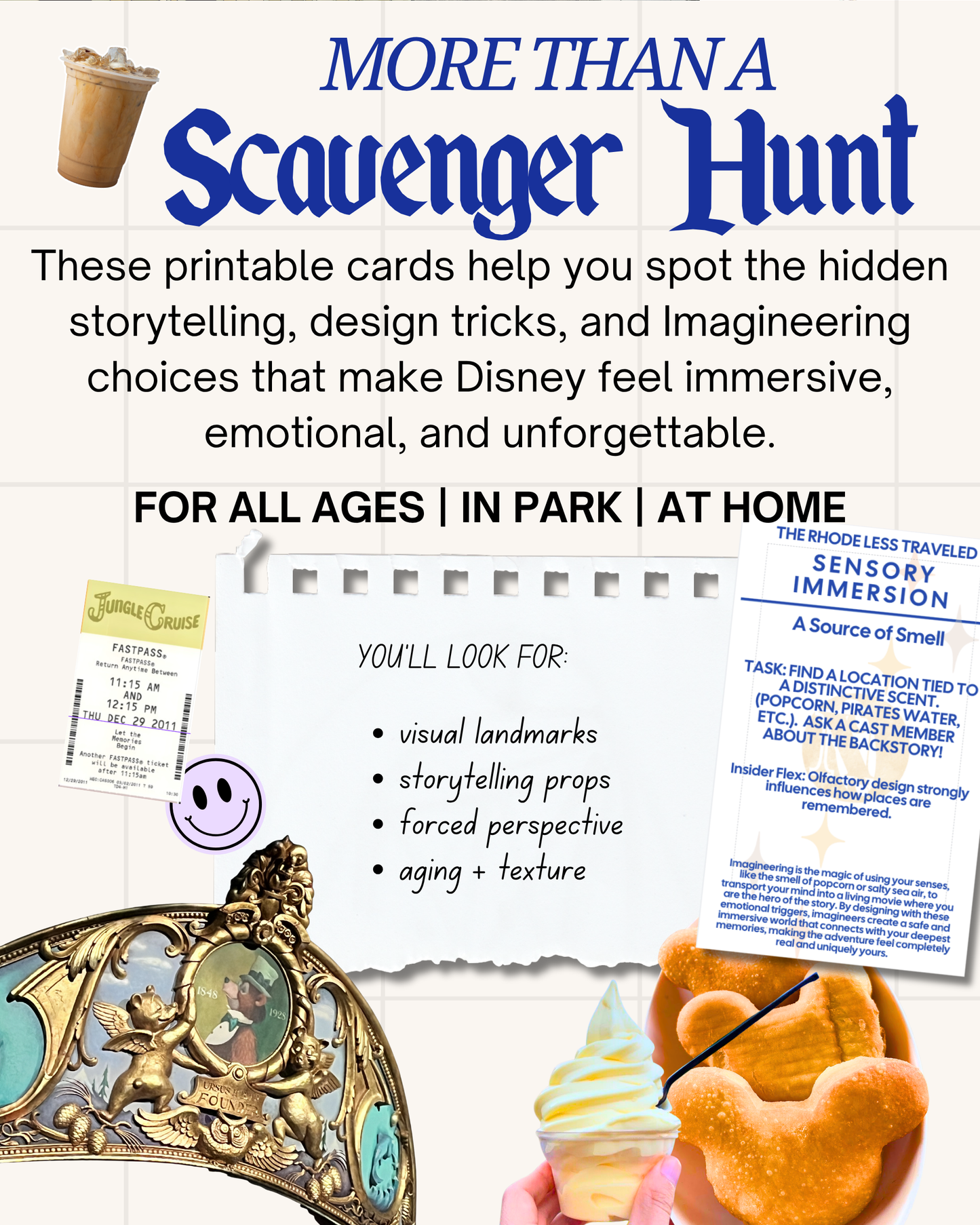 THE RHODE LESS TRAVELED  A Disney Parks Design Scavenger Hunt for Disney Adults, Moms, Families & Kids