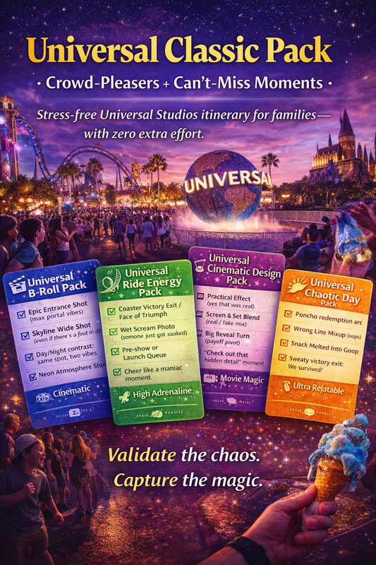 Universal Classic Pack - Play Cards (digital) — Universal Ride Energy Pack, Universal B-Roll Pack, Universal Chaotic Day, Universal Cinematic Design Pack