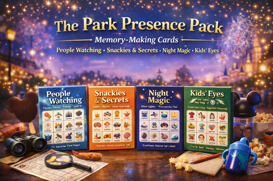 The Park Presence Pack: Memory-Making Cards -  People Watching • Snackies & Secrets • Night Magic • Kids’ Eyes