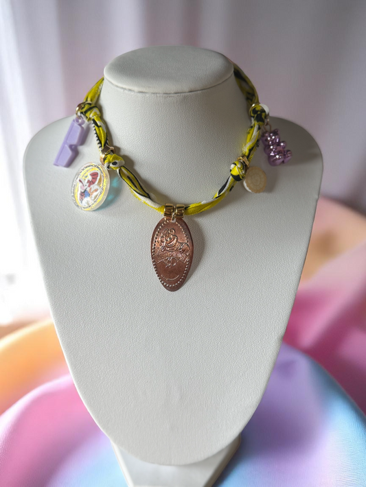 🎤 Fozzie Bear PENNY Necklace – Banana Cream, Gummi Bears; MuppetVision Vibes