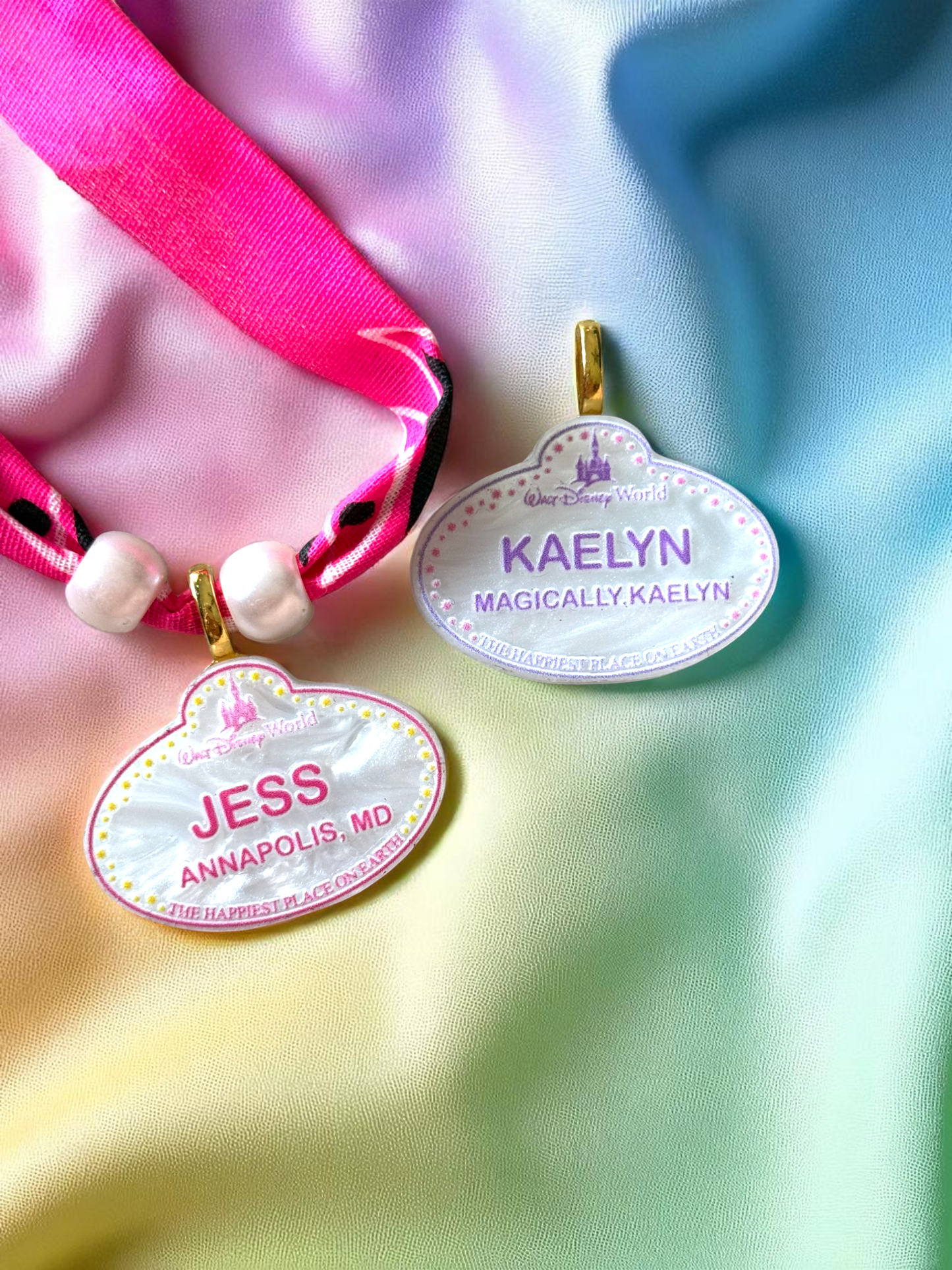 Charm Necklace – Custom - Sweat-Resistant Chain + Pearls 💖