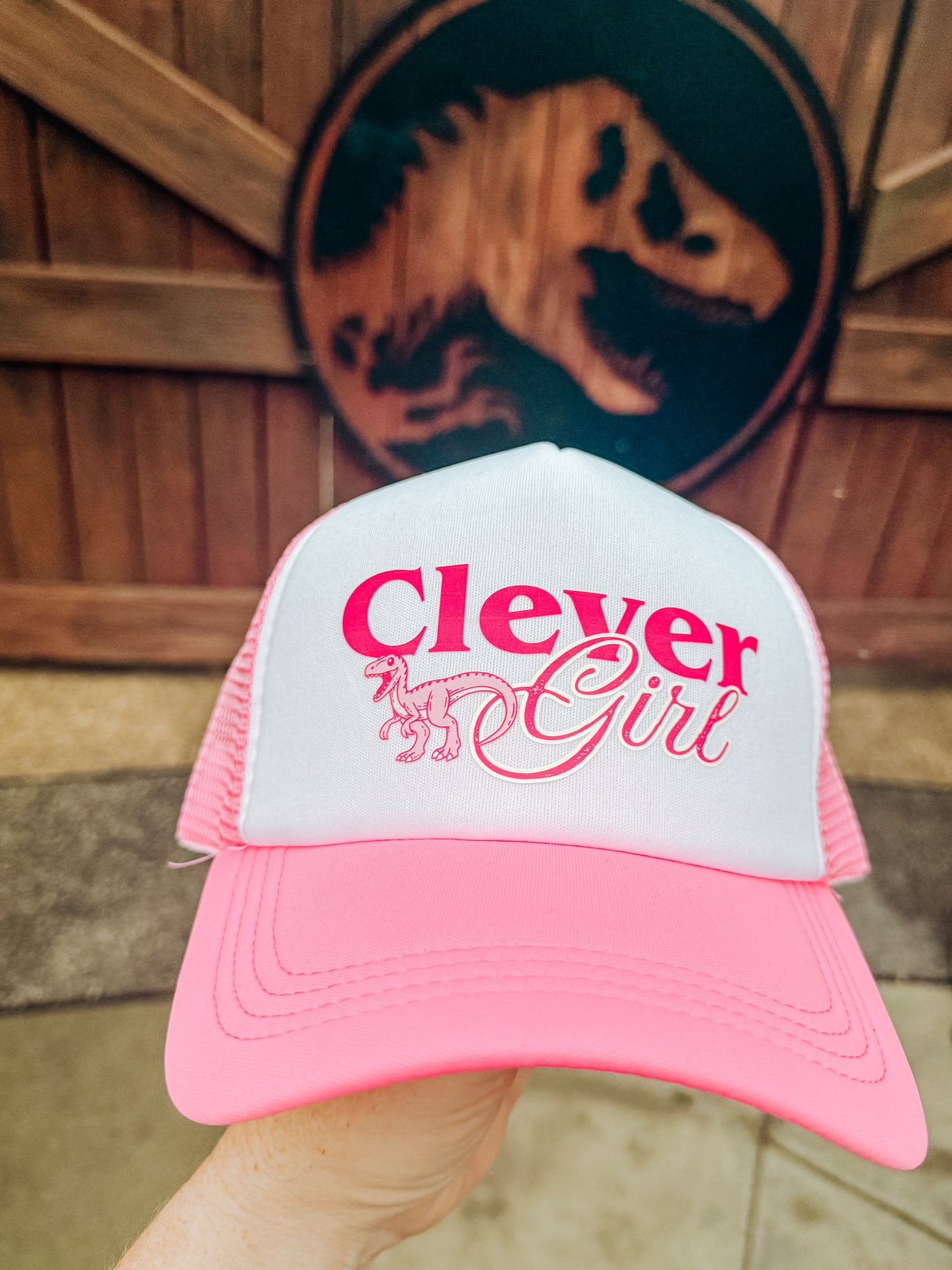 🦖 Clever Girl Trucker Hat (Pink) 💅