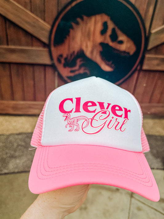 🦖 Clever Girl Trucker Hat (Pink) 💅