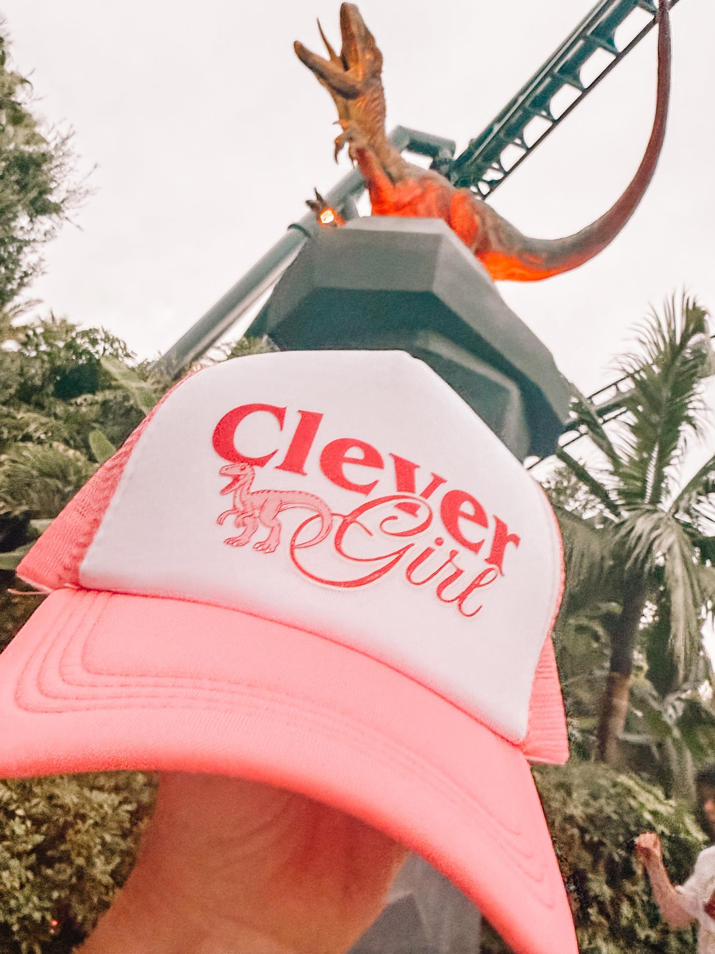 🦖 Clever Girl Trucker Hat (Pink) 💅