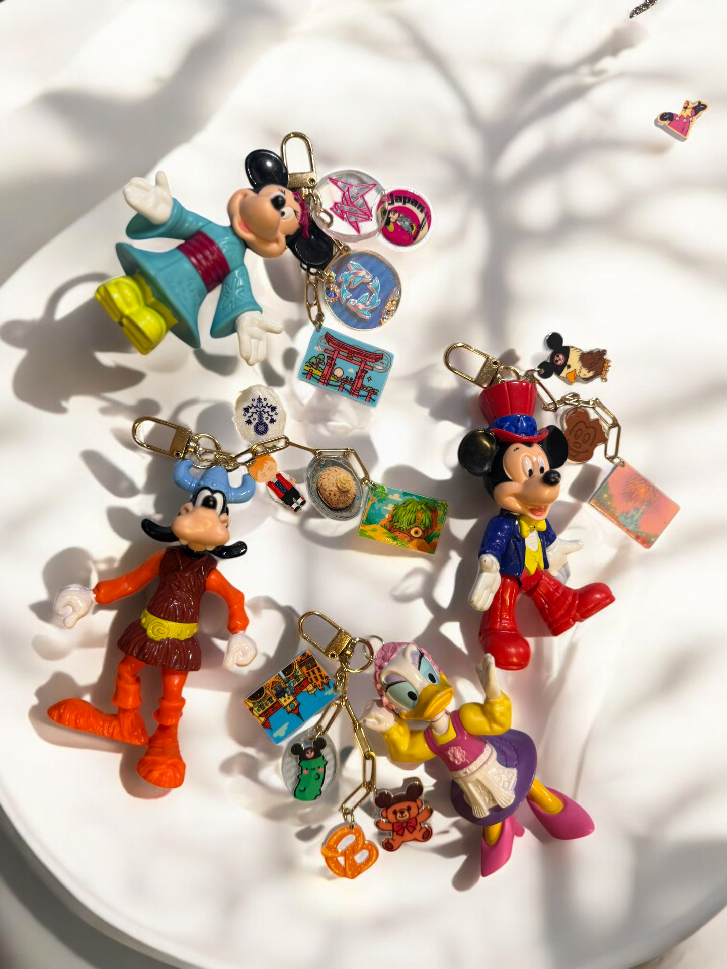 Vintage EPCOT Bag Charms – Featuring 1994 McDonald’s World Showcase Toys