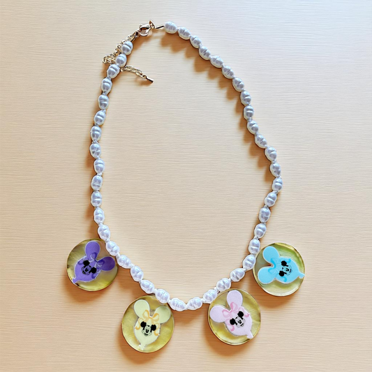 🌸 Custom Charm Necklace – Freshwater Pearl 💖 Personalized & Magical